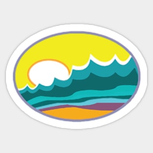 Sun & Sea Positive  Vibes   -  Beach Time Sticker